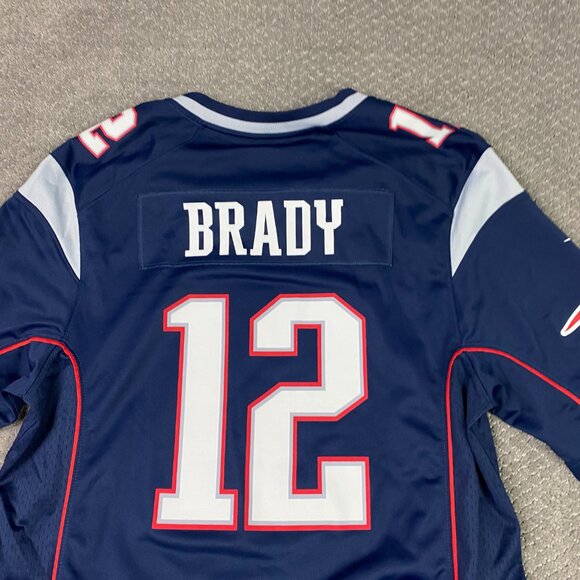 Tom Brady Jersey Men's Large Blue Nike On Field New England Patriots 472802-419 - Picture 5 of 10